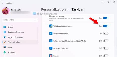 Enable Or Disable Windows Update Status Tray Icon In Windows 11