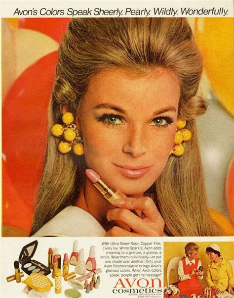 1968 vintage cosmetics ad for avon lovely 60s blonde model 102313 vintage makeup ads