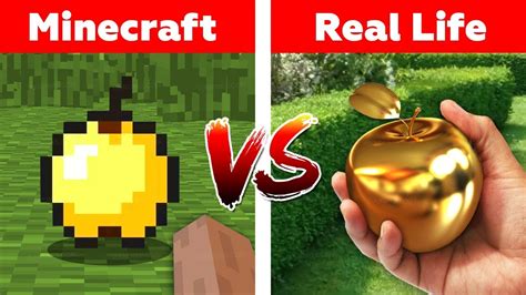 Minecraft Golden Apple In Real Life Minecraft Vs Real Life Animation
