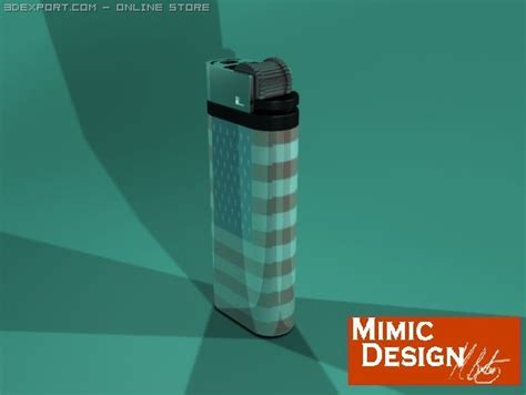 Lighter With American Flag Design 3d Models In Parts 3dexport