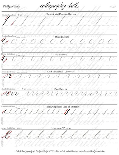 Free Printable Beginner Calligraphy Practice Sheets Pdf