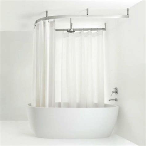 The best shower curtains reviews currently available on the market. Bathtub Shower Design With Curtain Rail and Polished ...