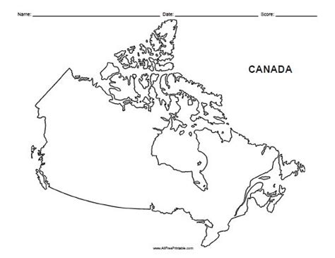 Canada Outline Map Free Printable
