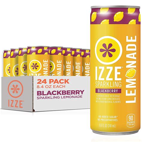 Izze Sparkling Lemonade Blackberry 84oz Cans 24 Pack