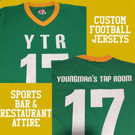 Pour On The Style With Custom Football Jerseys For Your Restaurant Bar