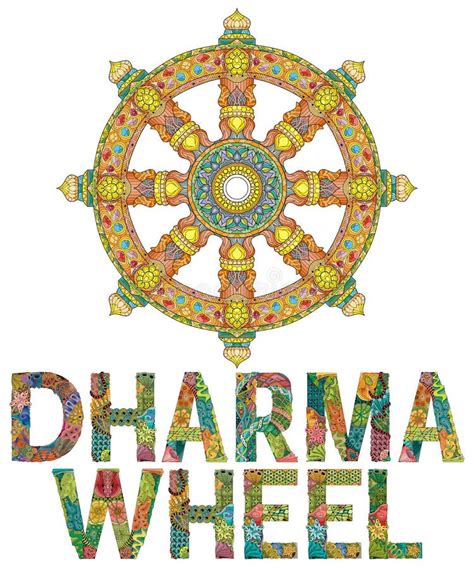 Dharma Wheel Or Dharmachakra Theach And Walk To The Path Of Nirvana