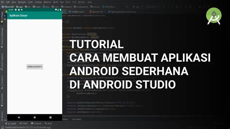 Cara Membuat Aplikasi Android Sederhana Di Android Studio Youtube