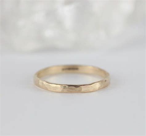 Hammered Recycled 9ct Gold Wedding Ring — Marcia Vidal Boho Wedding