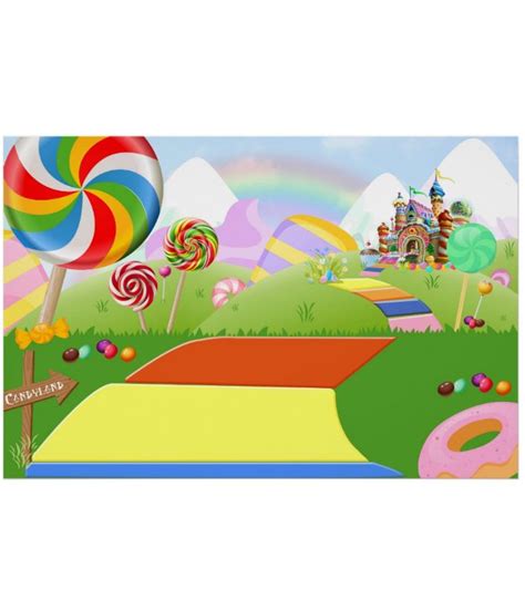 An Image Of A Candy Land Scene With Lollipops