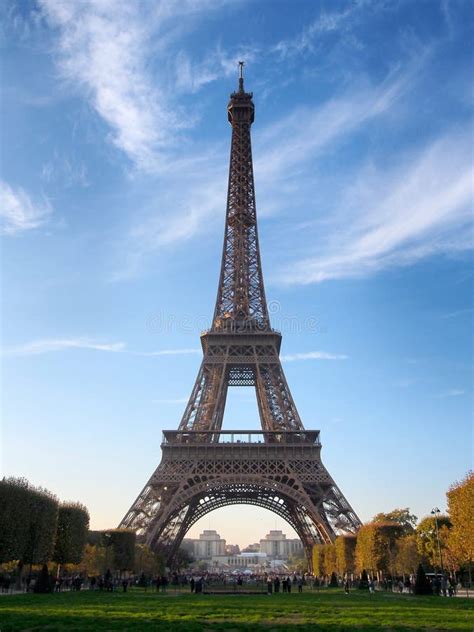Eiffel Tower View From The Champ De Marsparis France Stock Photo