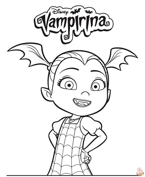 Vampirina színező oldalak nyomtatható ingyenes és egyszerű lehetőségek