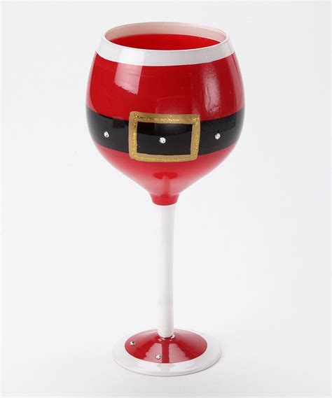 Look At This Red Santa Belt Wineglass On Zulily Today Christmas