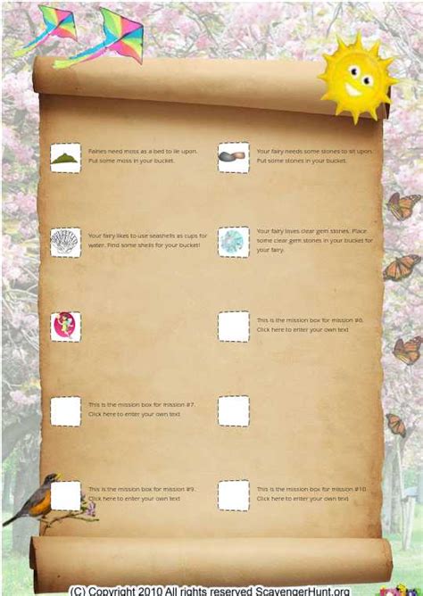 Check spelling or type a new query. Fairy Scavenger Hunt