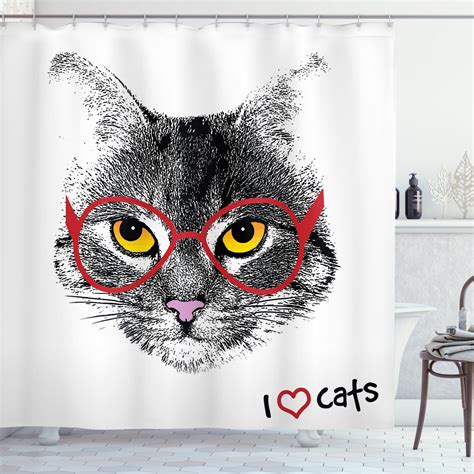 cat lover decor wise nerd cat with glasses judging the world humor digital style art