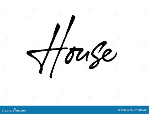 House Vector Lettering Stock Vector Illustration Of Clothing 138360437