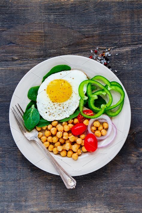 Healthy Breakfast Plate Featuring Breakfast Bowl And Grain High