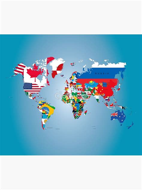 Traveler World Map Flags Poster By Crodesign Redbubble