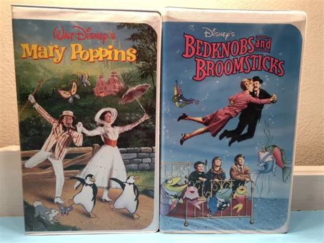 X Walt Disney Classics Mary Poppins Dumbo Bedknobs Broomsticks Vhs My