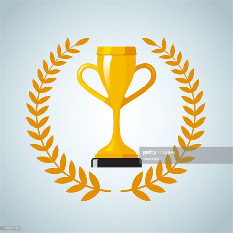 Golden Trophy With Laurel Wreath High Res Vector Graphic Getty Images