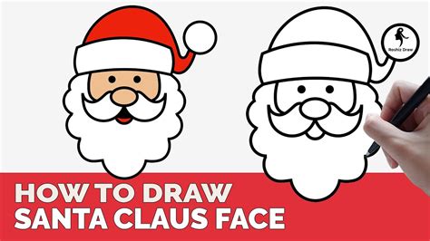 How To Draw Santa Claus Face Easy Youtube