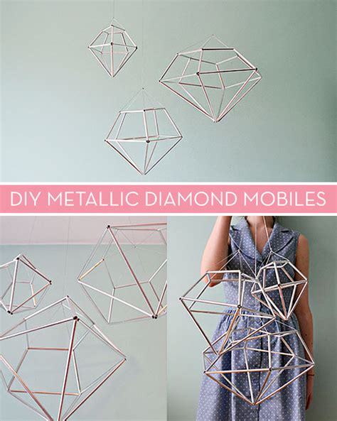 Make It Diy Metallic Diamond Mobile Diamond Decorations Diy Hanging