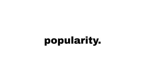 Popularity Youtube