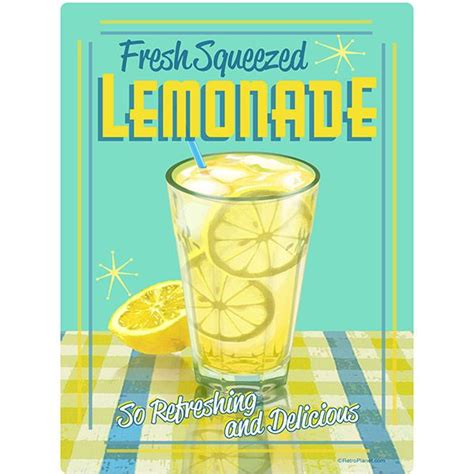 Solid metal signs can be treated for interior or exterior use to ensure durability. Lemonade Tall Wall Decal | Diner sign, Kitchen signs ...