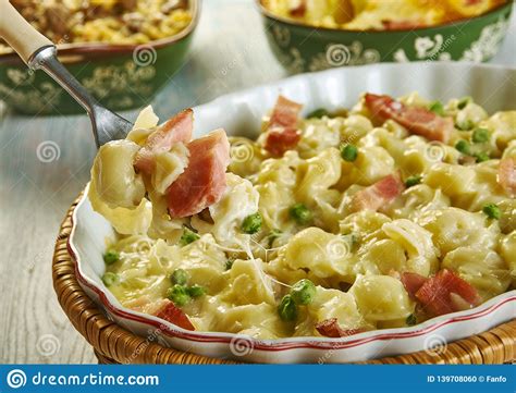 Place the bacon slices in a single layer either directly on the foil or on a rack make sure not to overlap slices. Bacon Tortellini Bake stock photo. Image of food ...