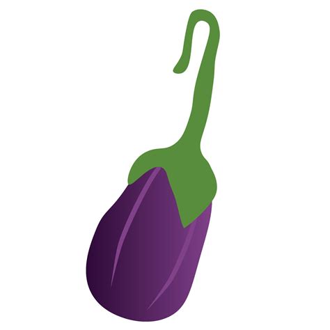 Eggplant Vector Illustration Eggplant Cartoon Fresh Eggplant Icon