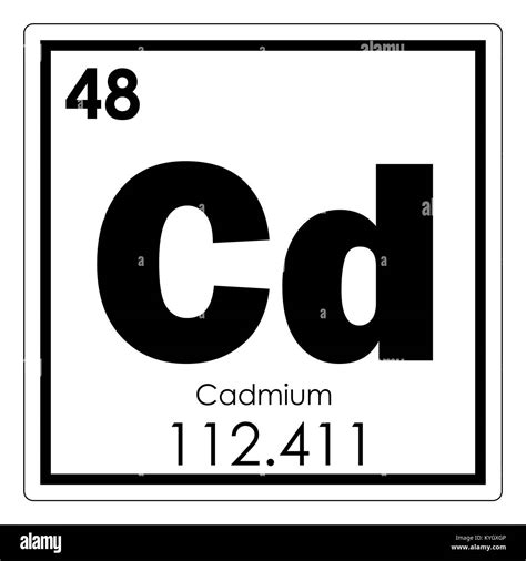 Cadmium Chemical Element Periodic Table Science Symbol Stock Photo Alamy