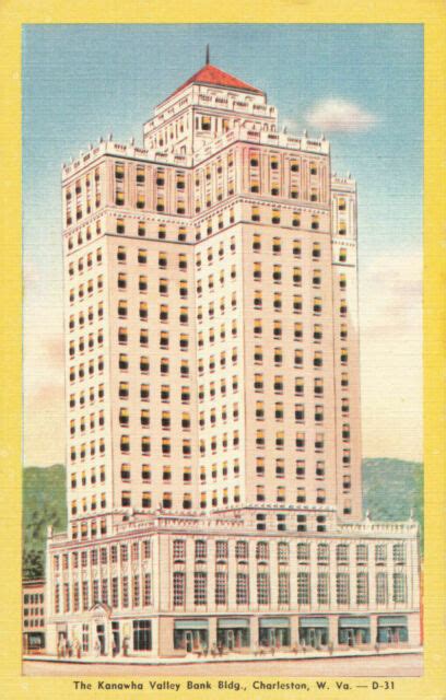 Postcard The Kanawha Valley Bank Building Charleston West Virginia Ebay