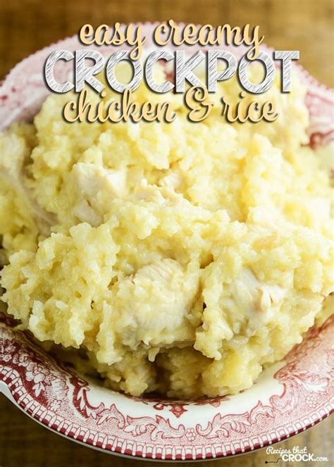 Easy crock pot chicken recipes. Easy Creamy Crock Pot Chicken and Rice - Recipes That Crock!