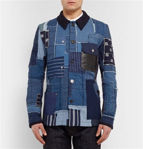 Junya Watanabe Denim Patchwork Jacket In Blue For Men Lyst