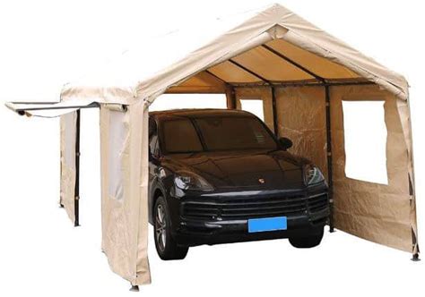 Outdoor Canopy Carport Tent 10 X 20 Ft Beige Aleko