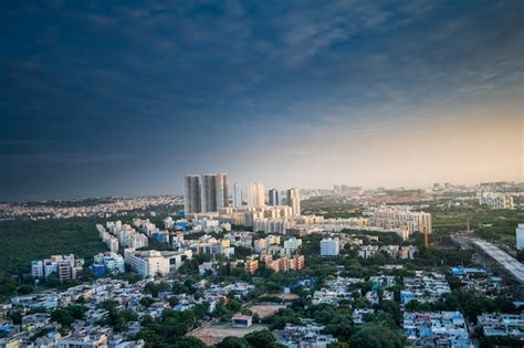 Premium Photo Hyderabad City Buildings And Skyline In India
