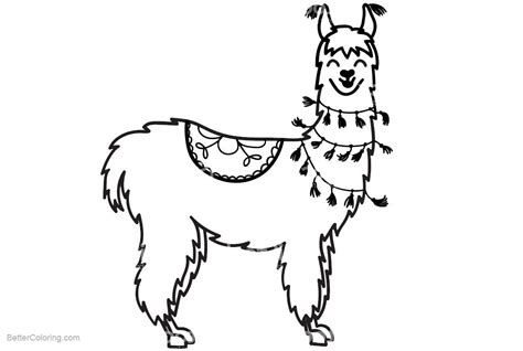 Free Llama Coloring Pages Smiling Printable For Kids And Adults Cool