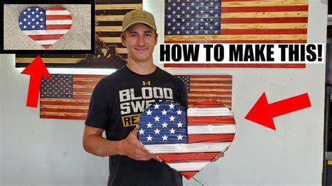 How To Make A Heart Shaped Wooden American Flag Diy Project Youtube