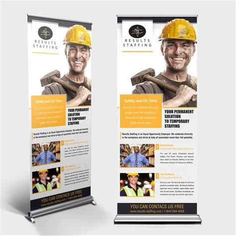 Create A Retractable Banner Illustration For Results Staffing By