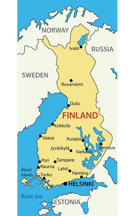 Finlandi Mapa Polityczna