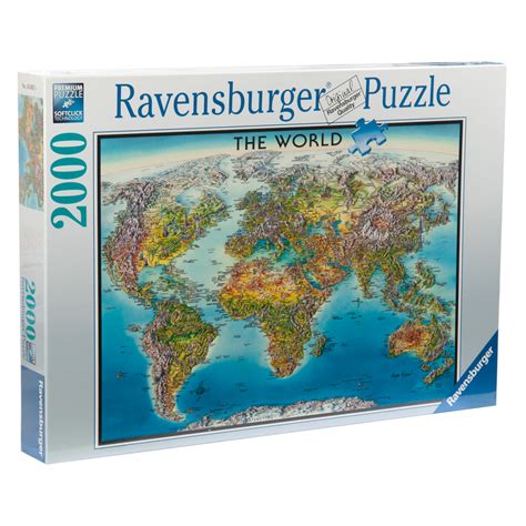 Ravensburger World Map Puzzle 2000pce Peters Of Kensington