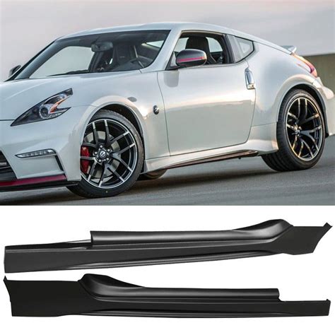 2009 2019 Nissan 370z Nismo Style Side Skirts Pair Unpainted Black