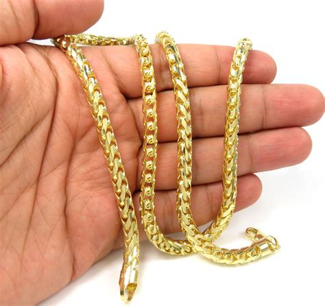 Buy 14k Yellow Gold Solid Facet Cut Franco Chain 26 Inch 6mm Online At