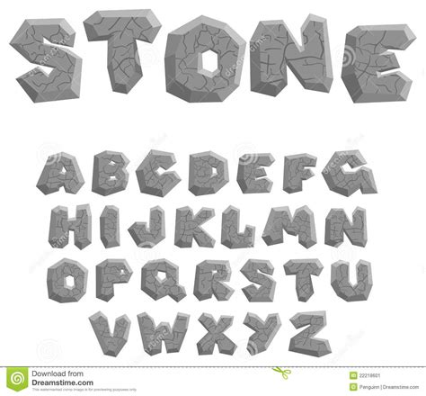 Stone Alphabet Stock Image Image 22218601