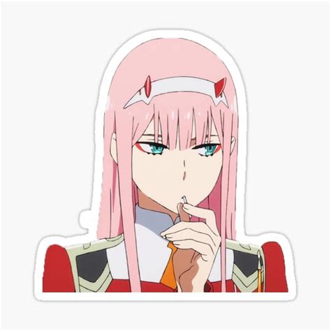 Zero Two Sticker By Customprintart Redbubble