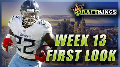 Pick from your favorite stars each week. DRAFTKINGS WEEK 13 FIRST LOOK LINEUP: NFL DFS PICKS - FOGOLF