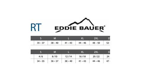 eddie bauer size chart women's