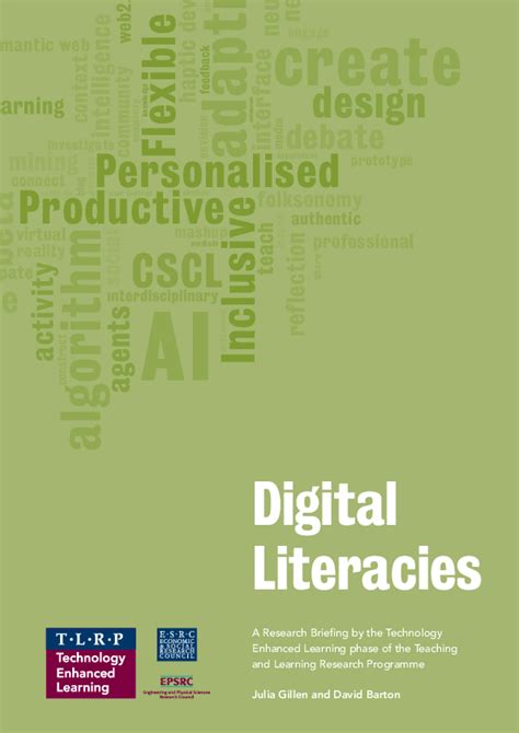 Pdf Digital Literacies A Research Briefing By The Technology