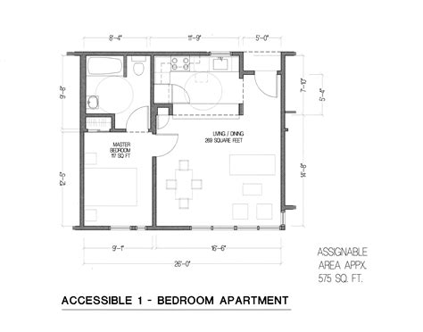 Aldea 1 Bedroom Floor Plan Ada Unit Bedroom Floor Plans Bedroom