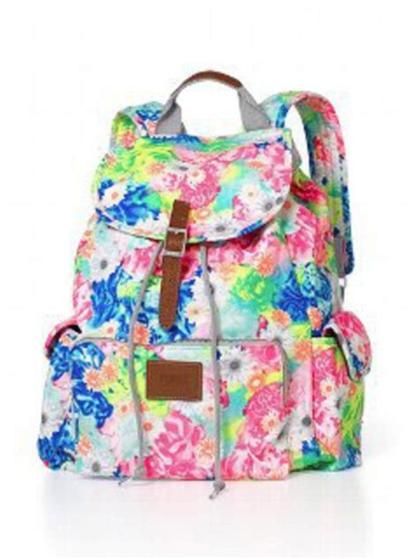 Super Cute Flowered Backpack Pink Backpack Victoria Secret Pink