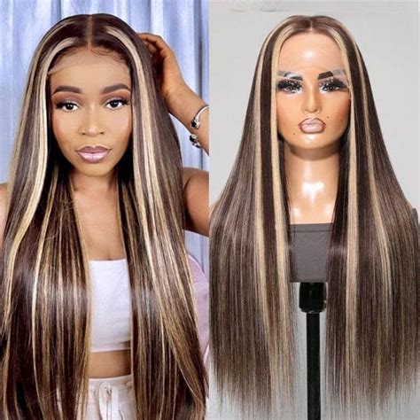Beautyforever Blonde Highlight Wig Piano Color 13x4 Straight Lace Front